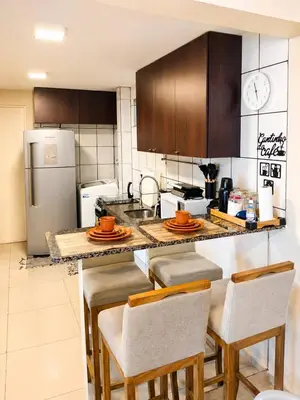 A cozinha ou kitchenette de Beira Mar: Bom Gosto e Conforto