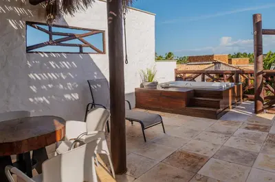 Uma varanda ou terraço em Moriá Eco Lodge