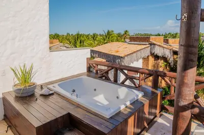 Uma varanda ou terraço em Moriá Eco Lodge