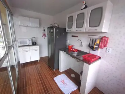 A cozinha ou kitchenette de Linda casa em Guaramiranga