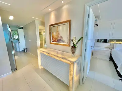 Uma cama ou camas num quarto em Golf Ville Resort - Porto das Dunas