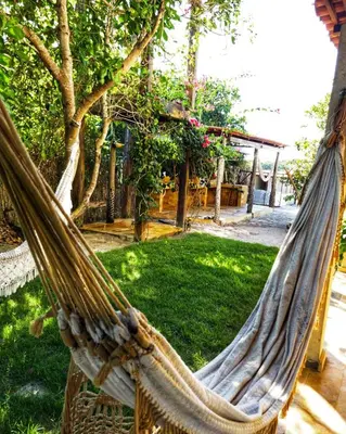 Um jardim no exterior de Casa Cariri- Preá
