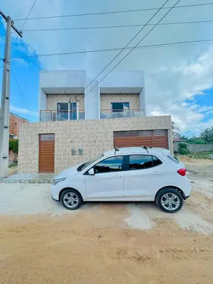 A planta de Sol Apartamento 4 - Quarto e sala com varanda e cozinha americana na praia do prea-CE