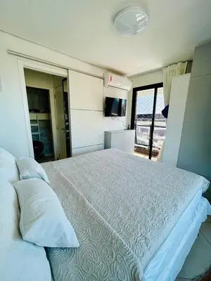 Uma cama ou camas num quarto em Apartamento Landscape