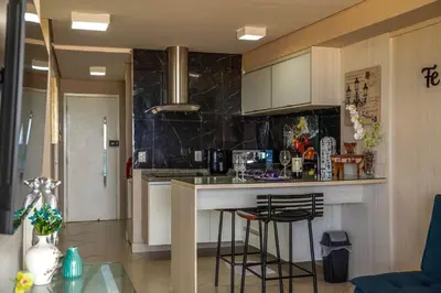 A cozinha ou kitchenette de Beira Mar Fortaleza Landscape Luxo
