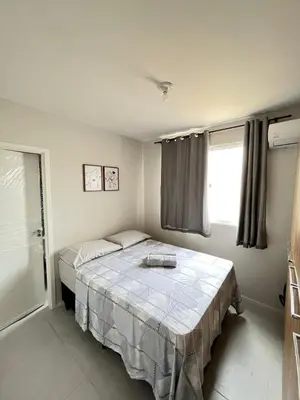 Uma cama ou camas num quarto em Refúgio Tropical: Casa das Praias