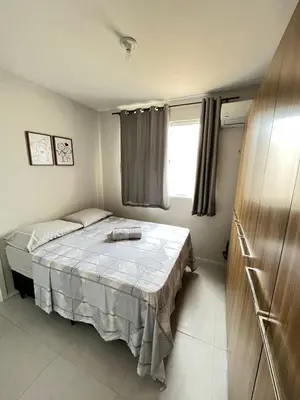 Uma cama ou camas num quarto em Refúgio Tropical: Casa das Praias