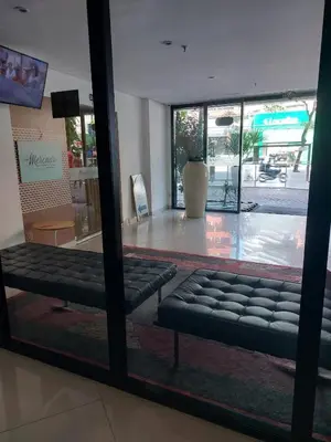 Uma cama ou camas num quarto em apartamento landscape beira-mar 1904D