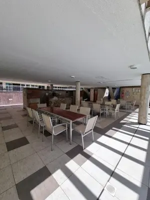 Uma área de estar em Apt pé na areia ao lado do Beach Park no Porto das Dunas
