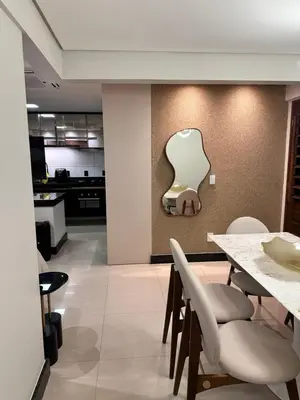 A cozinha ou kitchenette de Manhattan Beach Aquiraz Riviera