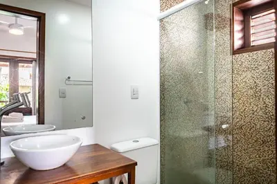 Uma casa de banho em Pousada Meu Lugar