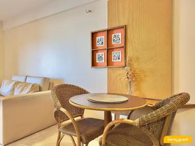 Uma área de estar em Hotel na Beira Mar de Fortaleza