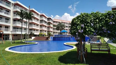 A piscina em ou perto de Apartamento Confortável - Porto das Dunas - Perto do Beach Park