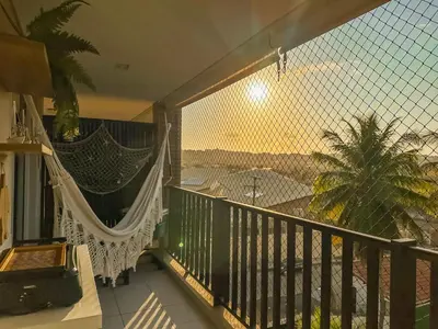 Uma varanda ou terraço em Beach Living - pé na areia, 200m do Beach Park