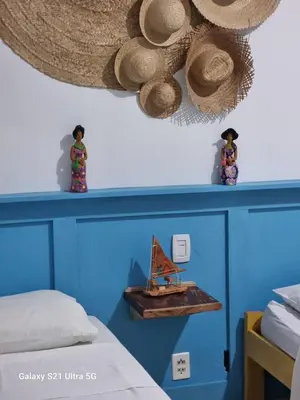 Uma cama ou camas num quarto em Pousada Lua de Jeri