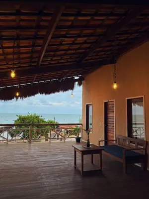 Uma varanda ou terraço em Villa Caravelas Praia de Moitas