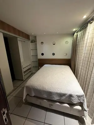 Uma cama ou camas num quarto em Lindo Ap vista mar em Beach Class Fortaleza