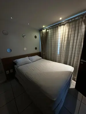 Uma cama ou camas num quarto em Lindo Ap vista mar em Beach Class Fortaleza