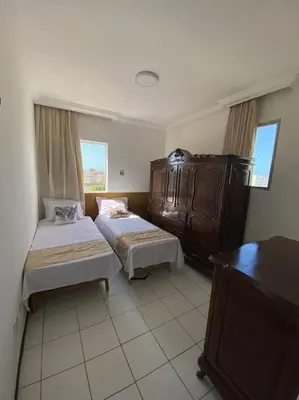 Uma cama ou camas num quarto em Apartamento Praia do Futuro, 4qtos,300ms da praia