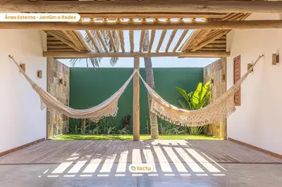Uma varanda ou terraço em Casa Mutana Fortim Frente Mar Kiteplace
