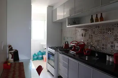 A cozinha ou kitchenette de Golf Ville Resort Residence Bloco 64mar Apto 31 Aquiraz - Ceara - Brasil