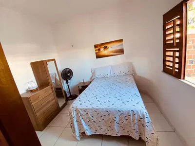 Uma cama ou camas num quarto em Casa de Férias-Residence Fonteles no Preá