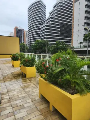 Um jardim no exterior de Flat via venetto ap 1501