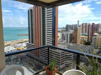 Uma varanda ou terraço em Flat via venetto ap 1501
