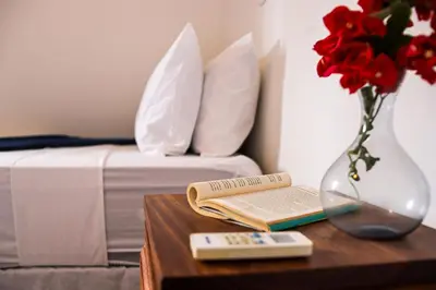 Uma cama ou camas num quarto em Vila Marinella