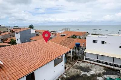 Uma vista do mar geral ou uma vista do mar a partir da casa de férias