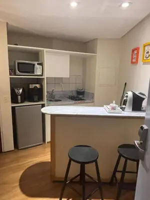 A cozinha ou kitchenette de Flat 912 - Iate Plaza Hotel