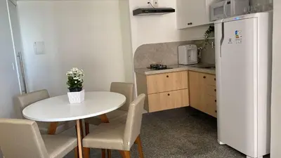 A cozinha ou kitchenette de Apartamento Atlântico