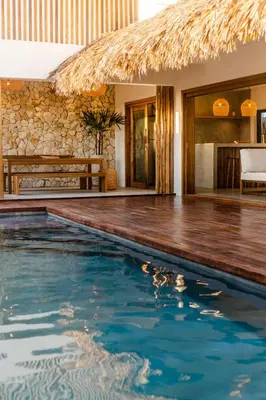 A piscina em ou perto de Villa Aura, piscina privativa e rooftop com vista excepcional pro mar, 150m do mar e do Rancho do Kite, Praia do Prea