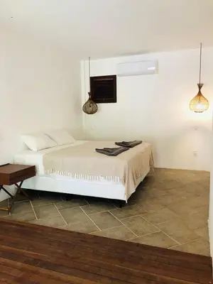 Uma cama ou camas num quarto em Villa Ava Kite - Guajiru