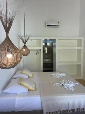 Uma cama ou camas num quarto em Villa Ava Kite - Guajiru