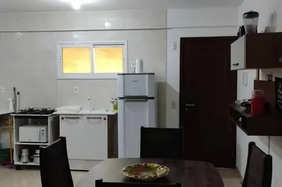 A cozinha ou kitchenette de Apt Casal Cumbuco Chico do Caranguejo 200 mt.