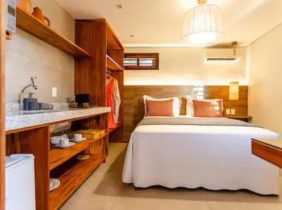 Uma cama ou camas num quarto em Villa Nanui Jeri