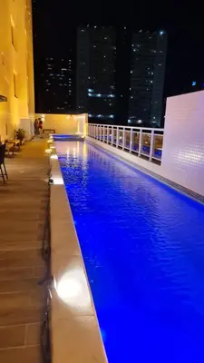 A piscina em ou perto de Apart vista para o mar da Praia de Iracema