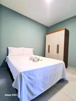 Uma cama ou camas num quarto em Brisa & Mar do Preá-700 m da praia e 12 km de Jeri