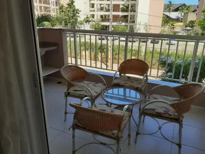 Uma varanda ou terraço em Apartamento Porto Beach Residence