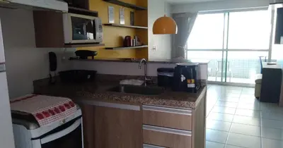 A cozinha ou kitchenette de Beach Class Fortaleza 1306
