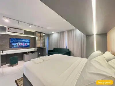 Uma cama ou camas num quarto em Condomínio JSmart, localização ideal