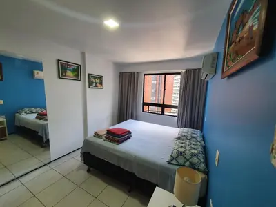 Uma cama ou camas num quarto em Ed Altavista 1504, Meireles