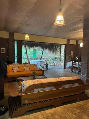 Uma área de estar em Casa B&B