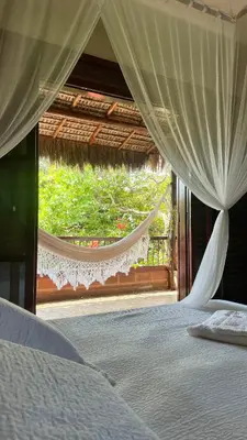 Um jardim no exterior de Casa B&B