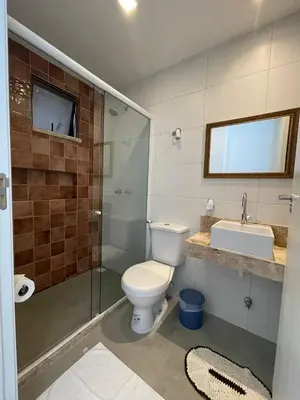 Uma casa de banho em Pousada do Lago