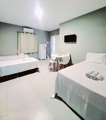 Uma cama ou camas num quarto em Refúgio do Preá-15 km do Aeroporto - Estacionamento Gratuito