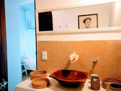 Uma casa de banho em Castelo Vendôm Ecolodge Parajuru