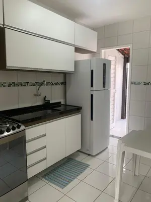 A cozinha ou kitchenette de Apt no Icaraí mobiliado de frente para a praia.
