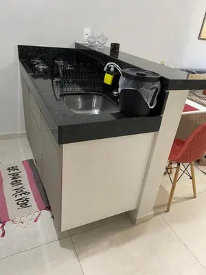 A cozinha ou kitchenette de Apartamento 500m da Praia de Meireles
